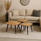 Salontafel Mangohout Luka Medium, Verzenden, Nieuw, Industriële meubels, Overige vormen