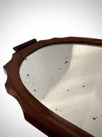 Dienblad - Hout, Glas - Gepolijst spiegelend dienblad -, Antiek en Kunst