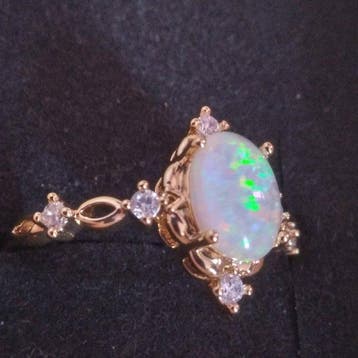 Sans prix de réserve - Bague déternité Argent, Bague Opale