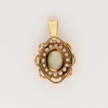 Hanger - 14 karaat Geel goud Quartz