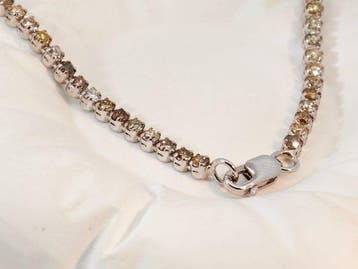 Zonder minimumprijs - Armband - 14 karaat Witgoud - 2.44ct.