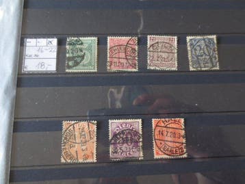 Duitse Rijk 1905/1923 - Verzameling van de dienstzegels van, Gestempeld