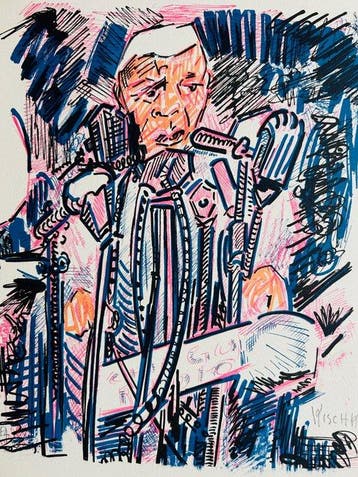 Isis Kischka (1908-1973) - Discours - Lithographie originale