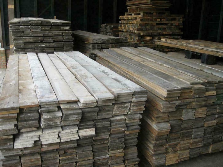 Recuperatie gebruikte planken voor vloeren, wand, plafond, Doe-het-zelf en Bouw, Vloerdelen en Plavuizen, 10 tot 30 cm, 150 cm of meer