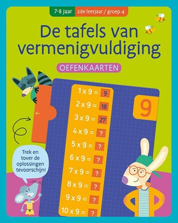 Oefenkaarten - De tafels van vermenigvuldiging (7-8 j.) -, Verzenden, Zo goed als nieuw, ZNU