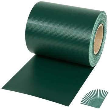 tectake PVC privacyfolie met bevestigingsclips - 35 m, groen, Verzenden, Nieuw