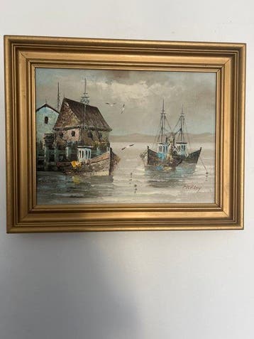 Henry Morley (1869-1937) - Bateaux au port
