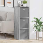 vidaXL Dressoir met lade Grijs Sonoma 35 x 32 x 99,5 cm, Verzenden