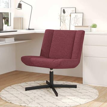 vidaXL Draaistoel Wijnrood 63 x 75 x 76 cm Stof, Verzenden, Nieuw