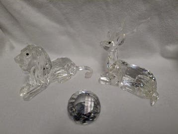 Swarovski - Beeldje - Swarovski Kristall Löwe, Antilope