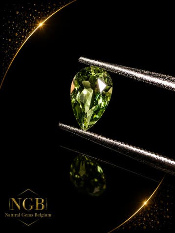 Natural Green Apatite - pear faceted - 0.418 ct - loose gems, Bijoux, Sacs & Beauté, Accessoires Autre, Verzenden