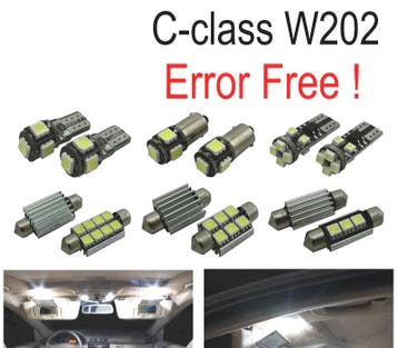 KIT 9 AMPOULES LED INTÉRIEUR POUR MERCEDES CLASSE C W202 C22, Verzenden, Nieuw