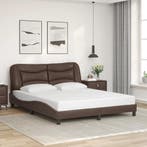 vidaXL Bedframe zonder matras Hvar kunstleer bruin 160x200, Verzenden