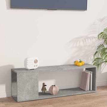 vidaXL Tv-meubel 100x24x32 cm bewerkt hout betongrijs, Verzenden, Nieuw