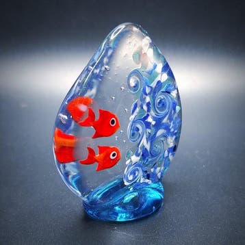 TAGLIAPIETRA - sculptuur, Acquario in vetro di Murano - 64