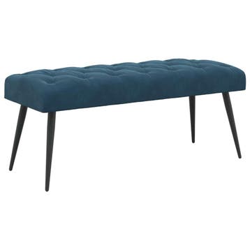 vidaXL Bank met knopen tufting Blauw 110 x 40 x 46 cm, Verzenden, Nieuw