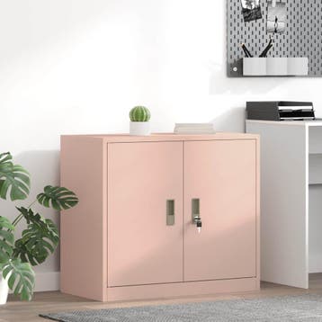 vidaXL Opbergkast Roze 80 x 40 x 70 cm Staal, Huis en Inrichting, Kasten | Overige, Verzenden, Nieuw