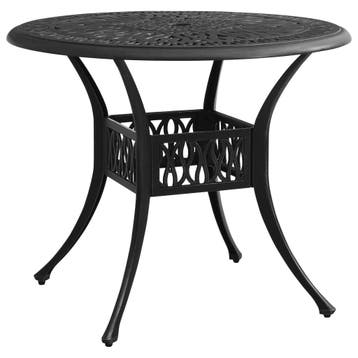 vidaXL Tuintafel 90x90x74 cm gietaluminium zwart, Tuin en Terras, Verzenden, Nieuw