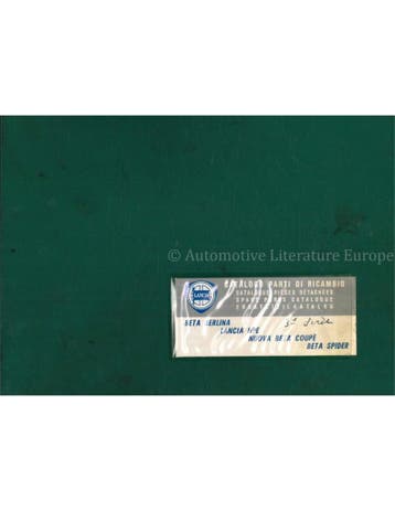 1978 LANCIA BETA ONDERDELENBOEK