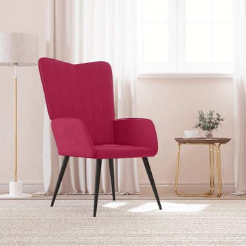 vidaXL Relaxstoel fluweel wijnrood, Huis en Inrichting, Fauteuils, Verzenden, Nieuw