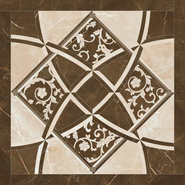 VERSACE Fondo intarsio Crema/Marrone 78x78 Hoogglans /, Bricolage & Construction, Dalles & Carrelages, Enlèvement ou Envoi