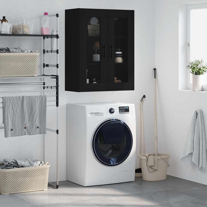 vidaXL Bovenkast 69,5x34x90 cm zwart, Maison & Meubles, Armoires | Dressoirs, Envoi