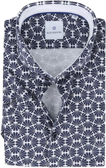 Blue Industry Overhemd Short Sleeve Navy maat 38 Heren, Kleding | Heren, Blue Industry, Halswijdte 38 (S) of kleiner, Nieuw, Verzenden