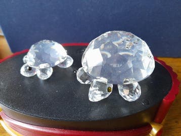 Swarovski - Figurine - Schildpad groot en klein (2) -