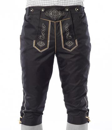 Lederhose Lang Zwart en Bretels, Verzenden