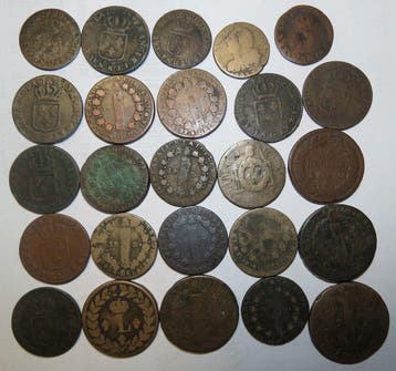 Frankrijk. Lot de 25 monnaies royales et révolutionnaires,