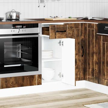 vidaXL Onderkast Lucca bewerkt hout gerookt eikenkleurig, Verzenden