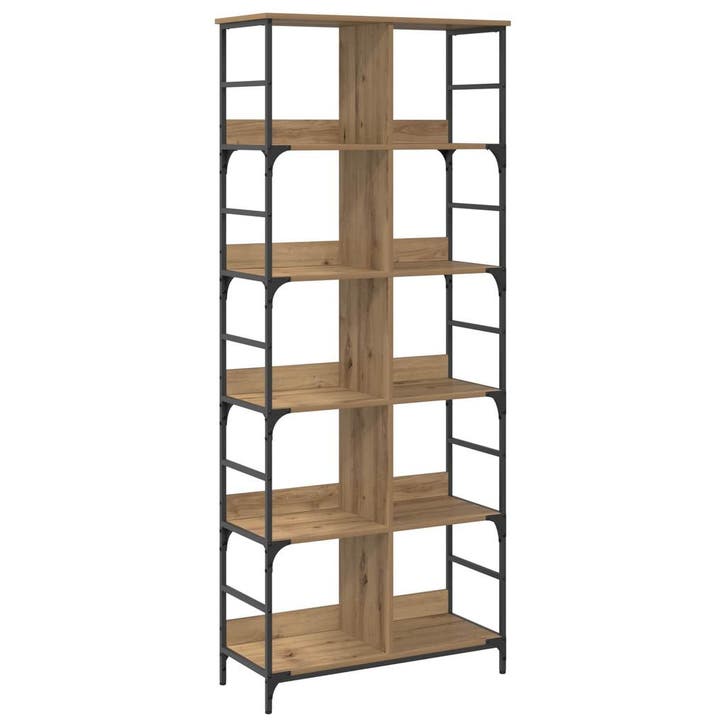 vidaXL Boekenplank Artisanaal eiken 78,5 x 33 x 188,5 cm, Huis en Inrichting, Kasten | Boekenkasten, Nieuw, Verzenden