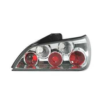 FEUX ARRIÈRE POUR PEUGEOT 406 93-01 FOND CHROMÉ, Verzenden