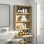 vidaXL Badkamer wandkast Sonoma Eik 40 x 10 x 50 cm, Verzenden, Nieuw