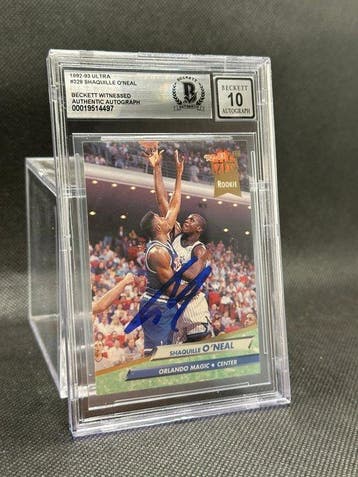 1992/93 Fleer 1992-93 Ultra Shaquille ONeal 328 Gesigneerde, Nieuw