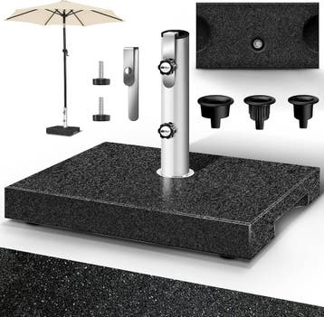 Parasolvoet - Parasolstandaard - Graniet - 25 kg - Zwart - T, Verzenden, Nieuw