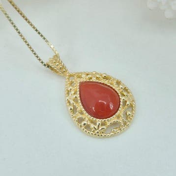 Koraal - Zilver, Verguld, Zonder reservering - Ketting met