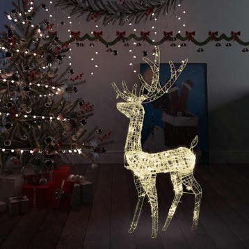 vidaXL Kerstversiering rendier 140 LEDs 128 cm acryl, Diversen, Verzenden, Nieuw