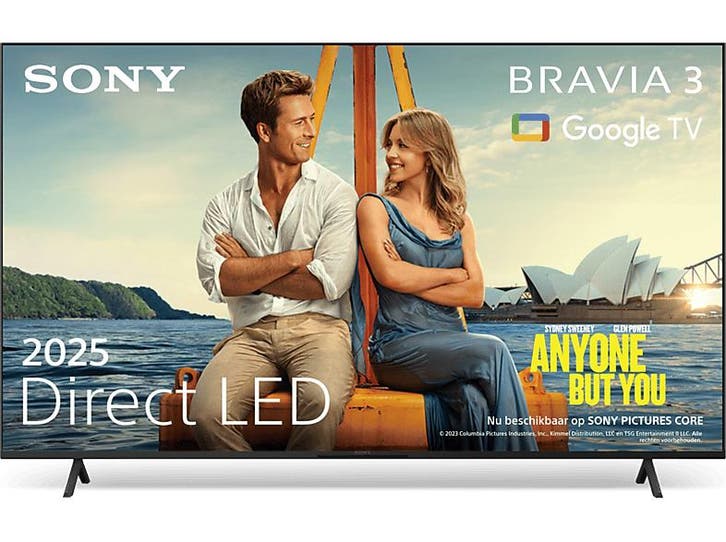 Sony -  75s35b Bravia 3 4k Led 75 (2025) - Zwart, TV, Hi-fi & Vidéo, Télévisions, Envoi