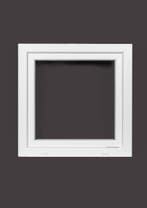 PVC raam draai kiep b80xh80 cm wit, Gevelraam of Ruit, 80 tot 120 cm, 80 tot 120 cm, Nieuw