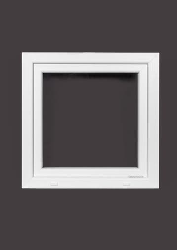 PVC raam draai kiep b80xh80 cm wit, Gevelraam of Ruit, 80 tot 120 cm, 80 tot 120 cm, Nieuw