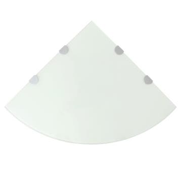 vidaXL Hoekschappen 2 st met chromen dragers 45x45 cm glas, Verzenden