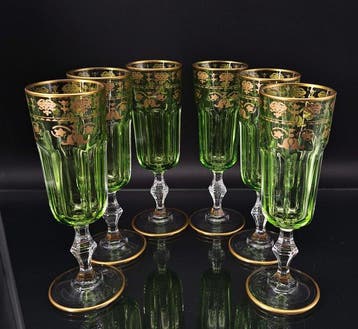 Artemisia - Champagne fluitje (6) - Lilium - Kristal, gouden