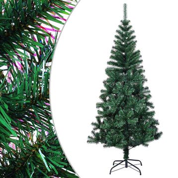 vidaXL Kunstkerstboom met iriserende uiteinden 120 cm PVC, Verzenden, Nieuw