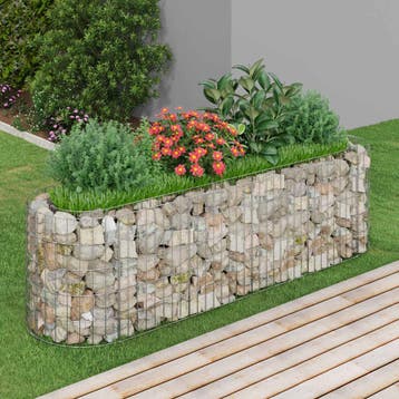 vidaXL Gabion plantenbak verhoogd 190x50x50 cm, Verzenden