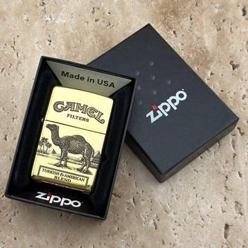 Zippo - Camel Filters - High Polished Brass Lighter – Made, Nieuw