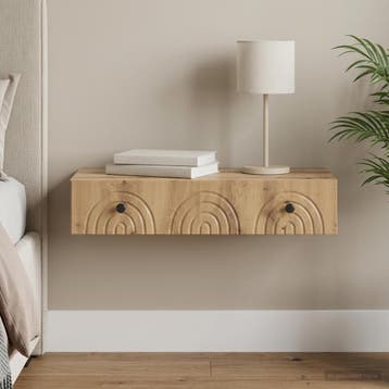 vidaXL Wandgemonteerde Zijtafel 87,5 x 34,5 x 17 cm Bewerkt, Verzenden