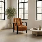 Leren fauteuil Glamour - Vintage Cognac (cognac), Huis en Inrichting, Fauteuils, Nieuw, Ophalen of Verzenden, 50 tot 75 cm, Industrieel, Modern, Retro