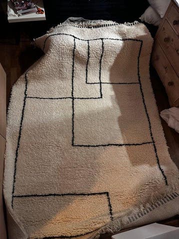 Vloerkleed - 165 cm - 240 cm - Ambachtelijk wollen tapijt, Huis en Inrichting, Nieuw