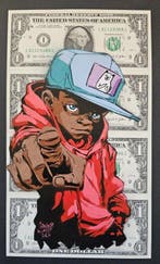 Jinks Kunst - ROST - 4 Real US $1 Banknotes - New Artwork